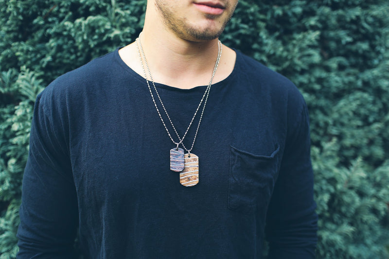 Mammoth Tooth Dog Tag Necklace