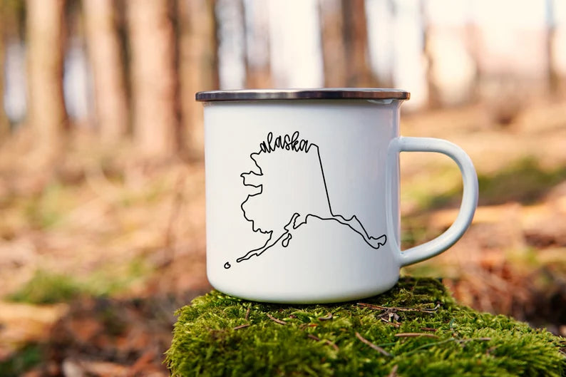 Fairbanks or Alaska Enamel Mug