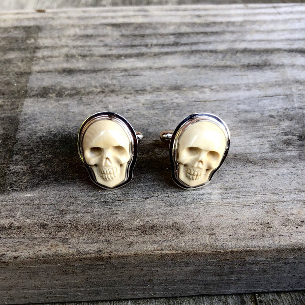 キングベイビー/Crowned Skull Cufflinks/165,000円 bird-skull-cufflinkssil_1024x.