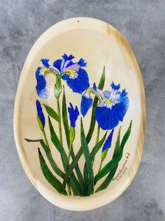 Purple Iris Art Bowl