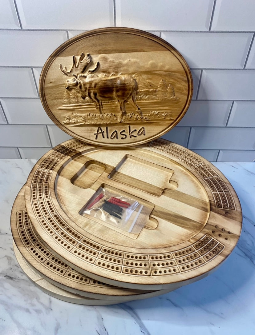 Alaskan Animals Cribbage Boards