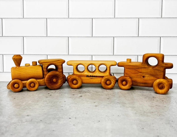 Wood Train 3 piece set